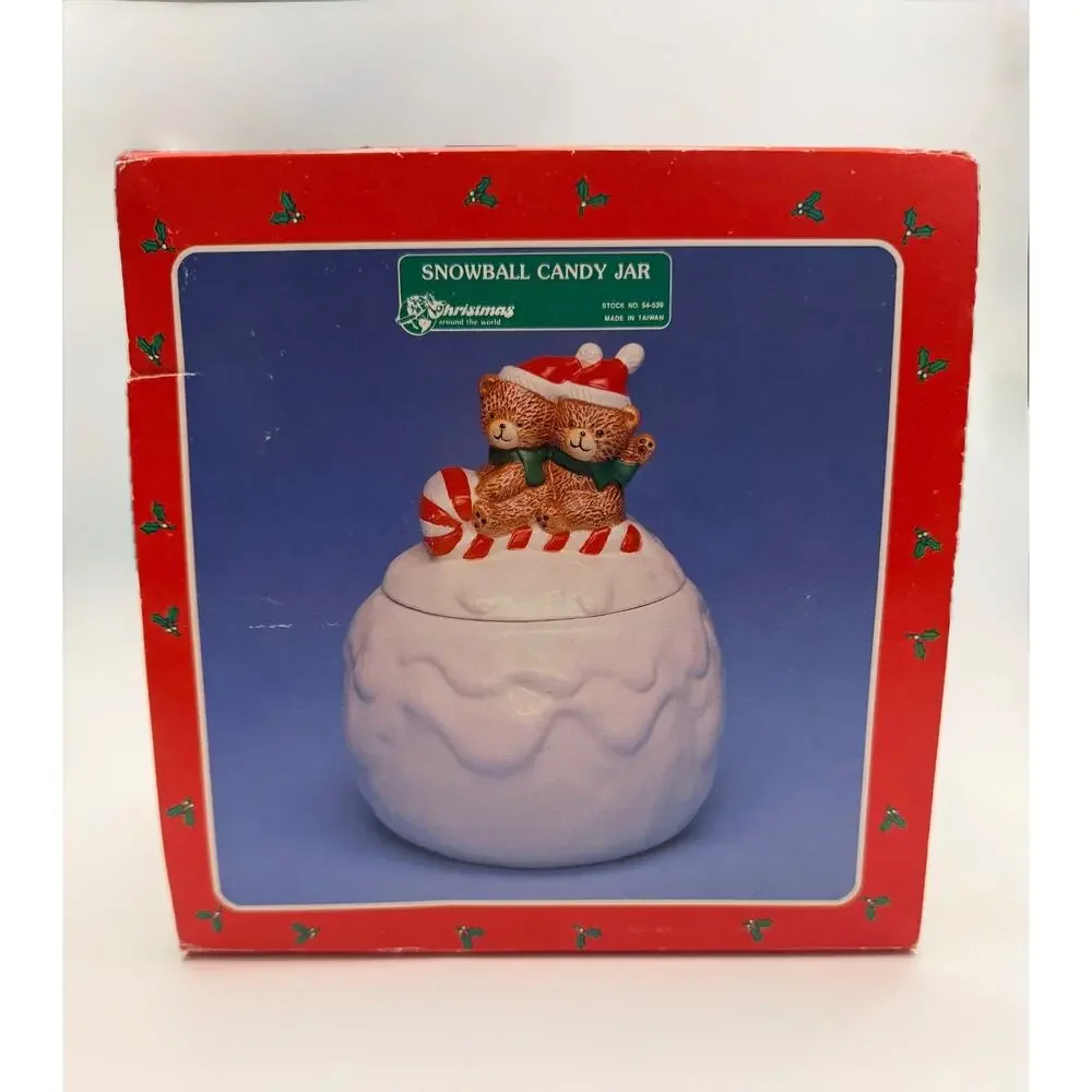 Christmas in July - House of Lloyd Christmas Around the World Snowball Candy Jar